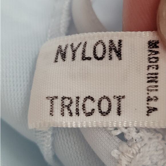 Vintage Powder Blue Satin Pleated Slip Dress Munsingwear Lace Trim Romance‎ - Picture 11 of 14